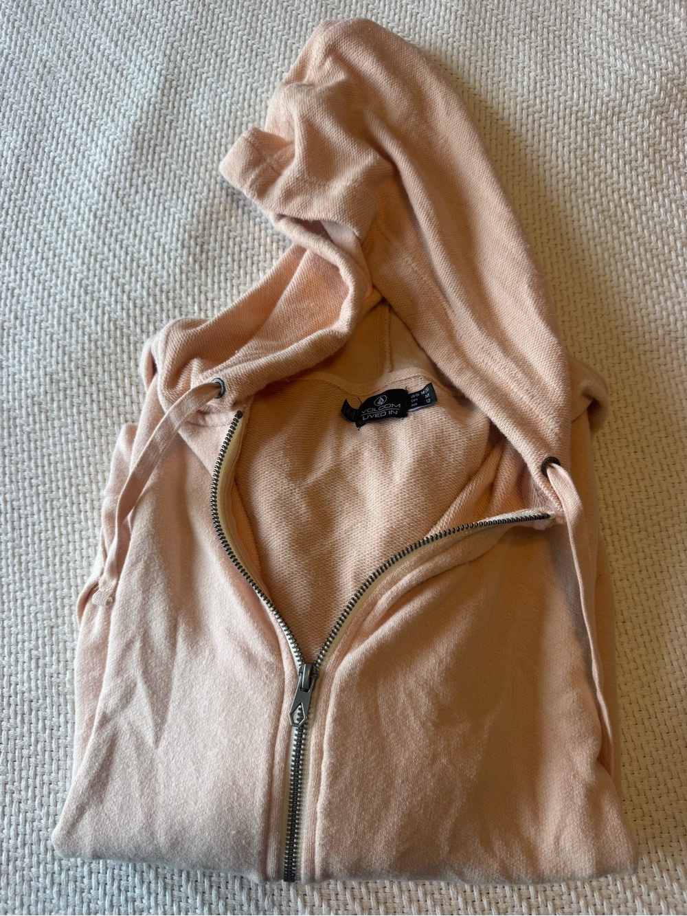 Volcom Peach Zip-Up Hooded Jacket